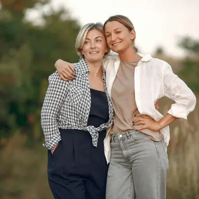 Two women outdoors